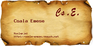 Csala Emese névjegykártya